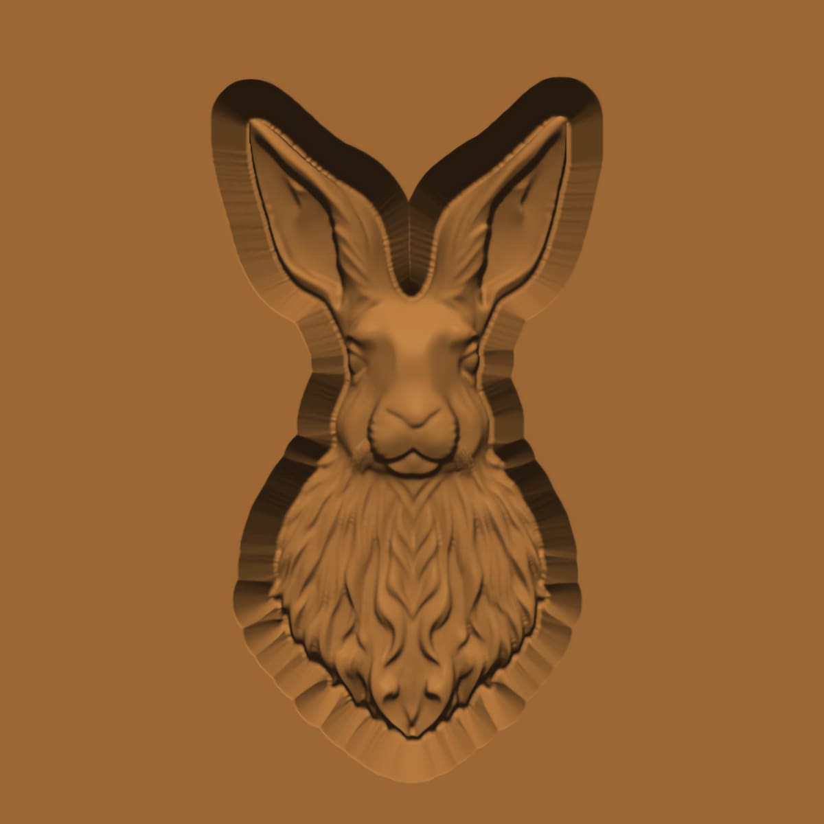 Ornamental Animal Head/Bust Series: Hare