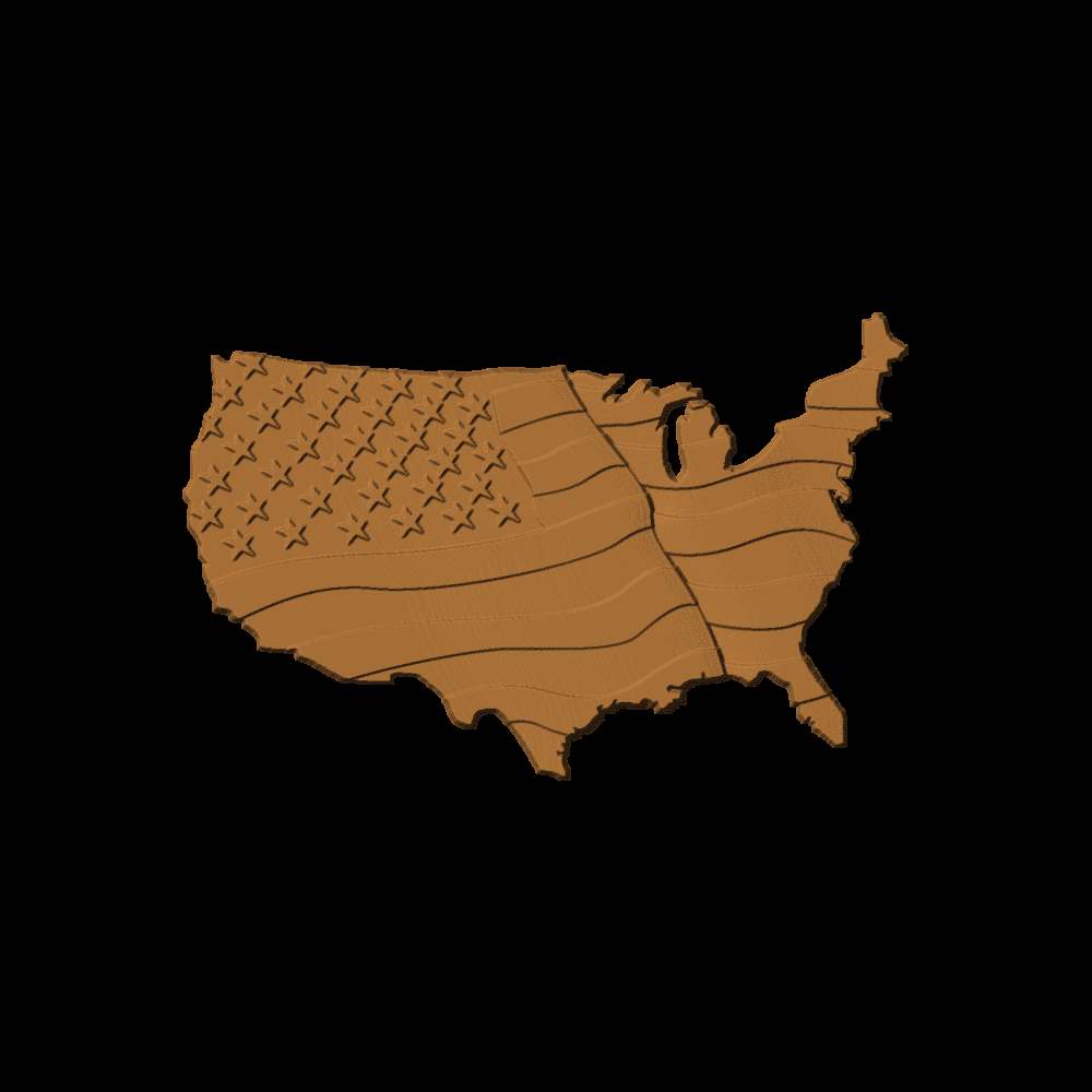 USA Shaped Flag